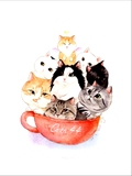 挂画壁画无框画装饰画4030尺寸两幅九折包邮猫咪世界天使小猫咪