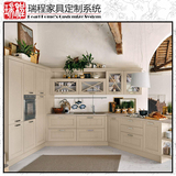 重庆红橡木实木门整体橱柜定做欧式美式乡村厨房厨柜整体定制6