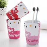hello kitty创意 韩国可爱卡通情侣漱口杯饮料茶杯塑料牙刷杯子