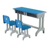 双人学仕塑钢课桌椅小学生课桌培训书桌椅学校课桌升降儿童学习桌