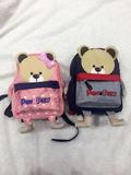 外贸原单韩国专柜同款小熊男女儿童双肩背包帆布幼儿园宝宝书包