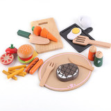木制儿童磁性西餐切切看水果蔬菜牛排切切乐樂木质过家家厨房玩具