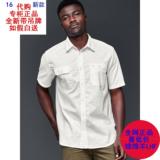 Gap男装|纯棉简洁风格双袋短袖牛仔衬衫201742