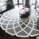 简约欧式圆形地毯客厅茶几卧室床边餐厅样板间手工腈纶地毯定制