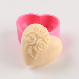 手工皂模具diy硅胶模具 蛋糕烘焙巧克力模LOVE玫瑰 约出70克