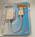 HEXIN　USB声卡 5.1 虚拟USB5.1带线声卡　台式笔记本声卡
