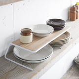 日本代购 日式碗架木质碗碟架 小清新白色烤漆钢制碗柜架餐具托盘