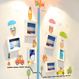 实木照片墙 身高贴相片墙 儿童房卡通相框墙 创意组合幼儿园宝宝