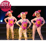 儿童元旦三只小猪服动物表演服幼少儿大合唱动物服装舞台演出服