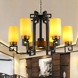 新中式客厅饭厅吊灯 现代中国风酒店别墅工程古典卧室餐厅灯具LED