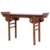 红木家具 明清古典条案供桌 中式实木案几仿古案台 鸡翅木翘头案