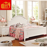 MHJ 韩式儿童床1.35米田园床公主床储物床单人床实木1.5米高箱床