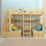 特价实木高架床直梯床带书桌床组合儿童床上下床子母床床多功能床