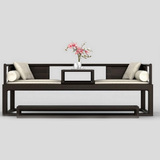 新中式布艺沙发 禅意仿古沙发组合 样板房客厅实木家具