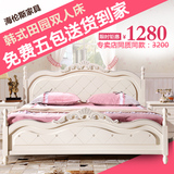 韩式床田园床公主床婚床 1.5米橡木床欧式床1.8米双人床卧室家具