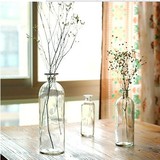 特价透明小口玻璃瓶 装饰花瓶 收纳瓶花插 透明花器玻璃器皿桌面