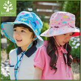 韩国kk树宝宝帽子夏天儿童太阳帽遮阳帽男童女童渔夫帽2-10岁盆帽