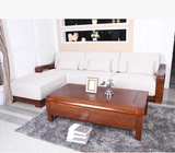 纯缅甸小柚木贵妃沙发现代简约转角沙发L沙发客厅大小户型沙发