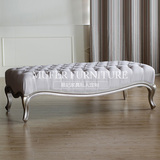慕妃高端定制家具美式新古典欧式实木布艺沙发凳床尾凳脚踏GC415