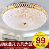 特价金色水晶吸顶灯圆形现代欧式黄水晶灯卧室灯餐厅客厅灯具