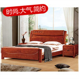 特价榆木床实木床卧室套房1.8米双人床老榆木全实木家具床婚床
