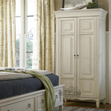 法式实木家具  美式乡村高端定制 简约现代实木卧室双门衣柜