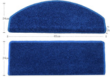 华德地毯蓝色现代简约纯色木楼梯地毯踏步垫保护垫防滑垫可定制
