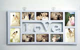 7寸6寸组合love在一起高档烤漆挂墙相框  卡通创意儿童婚纱摄影框
