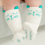 婴儿袜子春夏0-1-3-岁纯棉男女宝宝中筒袜韩国松口护膝空调长筒袜