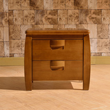 现代中式 橡木实木床头柜 整装实木床头柜 搭配橡木床