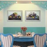 地中海风格情二联水果客餐厅装饰画玄关书房过道美式田园墙挂壁画