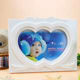 欧式创意儿童相框 宝宝相片架7寸个性卡通心形照片架摆台包邮