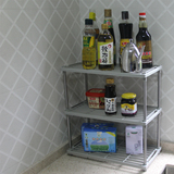 厨房置物架 落地层架 不锈钢塑料浴室卫生间收纳架储物架 加固2层
