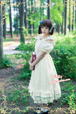 【草莓巫女】LOLITA连衣裙洛丽塔洋装 清和匙叶草JSK飞袖吊带款