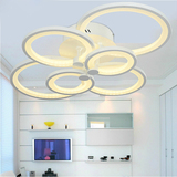 北欧客厅灯亚克力led吸顶灯 现代简约圆形环形创意大气温馨卧室灯