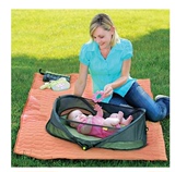 美国正品代购Brica Fold N' Go 可折叠便携式婴儿床 旅行 户外