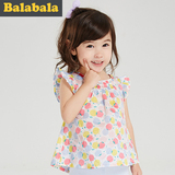 巴拉巴拉女幼童短袖衬衫2016夏装衬衣宝宝纯棉可爱女童韩版儿童衫