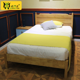 全实木家具儿童床1.2米1.5米环保原木子母床北欧简约家具单人床