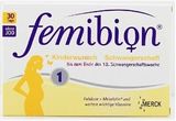德国代购Femibion无碘孕妇叶酸及维生素1段 不含碘 30粒 1月量