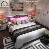 安居空间简约现代软床 高箱储物欧式双人床小户型卧室家具床 加宽