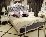 欧式实木床 新古典双人床 时尚布艺床  法式床1.8米双人床欧式床