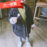 PANPAN BABY 韩国定制男女宝宝儿童茧型亚麻纯棉内衬西装外套