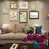 美式客厅装饰画 沙发背景墙画乡村 田园挂画餐厅有框画简欧式壁画