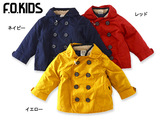 日本代购 F.O.KIDS 15秋冬 三种穿法 儿童棉衣 风衣 外套 R401025