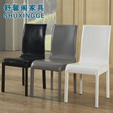 特价餐椅 时尚鳄鱼纹平纹椅子简约欧式高档 黑白宜家酒店餐桌椅