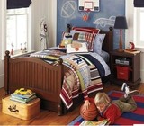 美式床 床儿童床男 1.5米床公主床比邻乡村实木儿童实木床1.35米