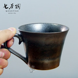 七谷陶 QIGU 陶瓷个性时尚马克杯 流金摩卡情侶日式咖啡杯礼品杯