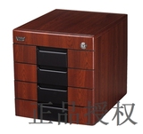 办公用品高档木质文件柜桌面收纳箱4抽屉带锁热卖仿红木
