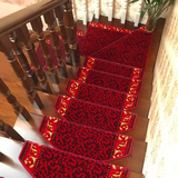 家用防滑楼梯红地毯欧式踏步垫免胶自粘地垫卧室客厅脚垫满铺定做