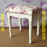 欧式餐椅韩式田园现代简约实木软包布艺象牙白色餐椅梳妆凳子